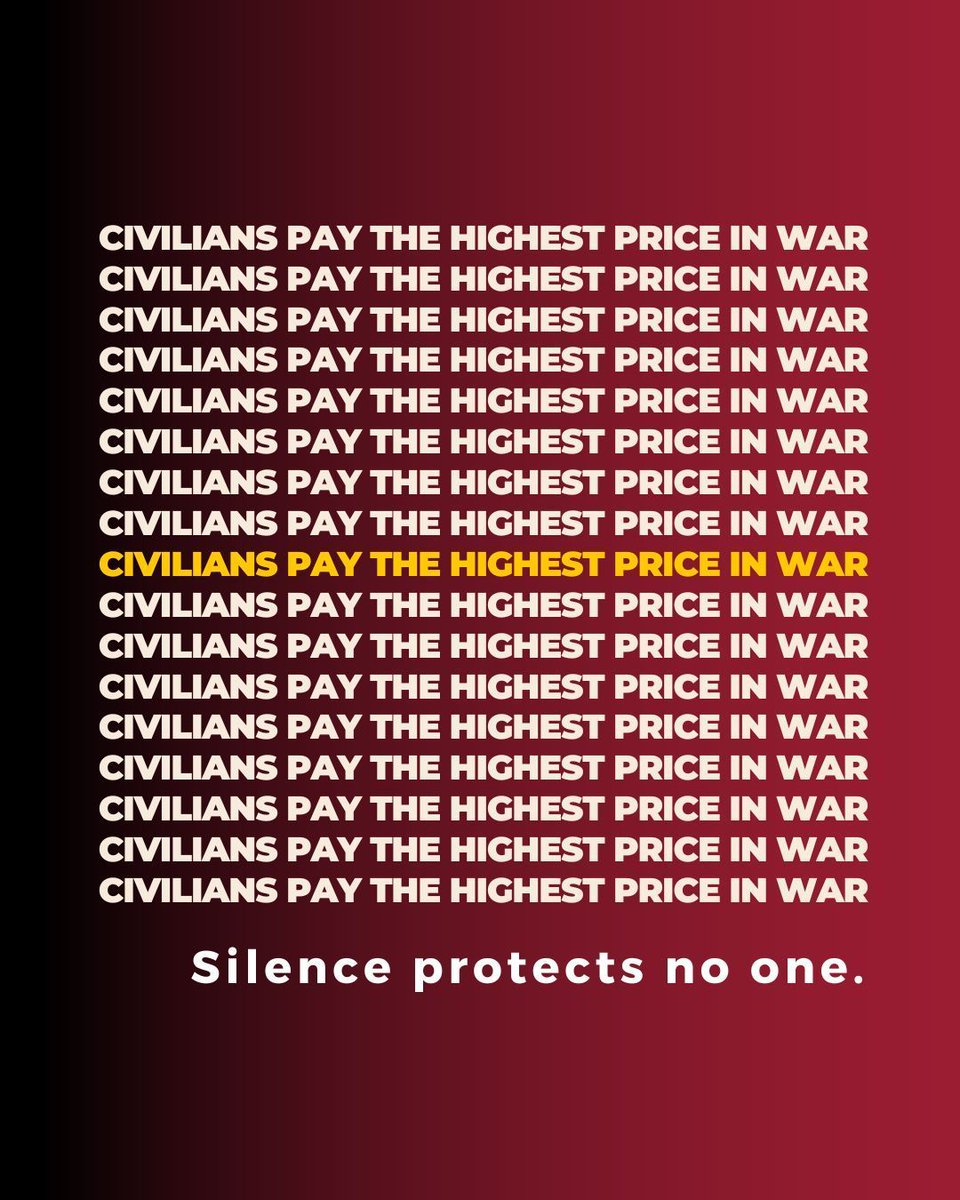 DRC
Gaza
Myanmar
Sudan
Ukraine
and beyond

We are witnessing widespread harm to civilians caught in armed conflict.

But wars have rules. And protecting civilians is NOT optional. It’s a moral and legal obligation.

#NotATarget #PoCWeek2025