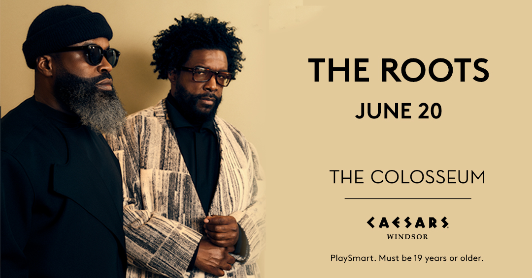 Official house band on Jimmy Fallon, The Roots hit Caesars Windsor for a legendary performance on The Colosseum stage Friday, June 20 at 8 PM.

ticketmaster.com/event/10006291… 

#sponsoredad