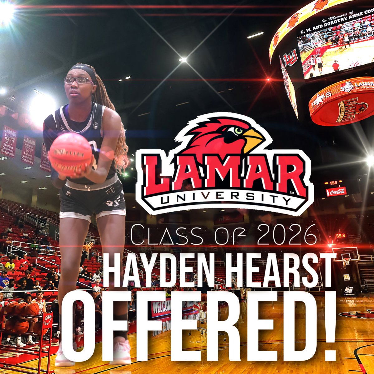Hayden Hearst (@hayden_hearst) on Twitter photo Grateful to announce that after a great conversation with <a href="/CoachAQUA_LAMAR/">Aqua Franklin</a> and <a href="/osneed11/">Omar Sneed</a> I have been offered an opportunity to play the game I ❤️ <a href="/LamarWBB/">Lamar Women's Hoops</a> !!! All glory to God! Grateful to announce that after a great conversation with <a href="/CoachAQUA_LAMAR/">Aqua Franklin</a> and <a href="/osneed11/">Omar Sneed</a> I have been offered an opportunity to play the game I ❤️ <a href="/LamarWBB/">Lamar Women's Hoops</a> !!! All glory to God!
