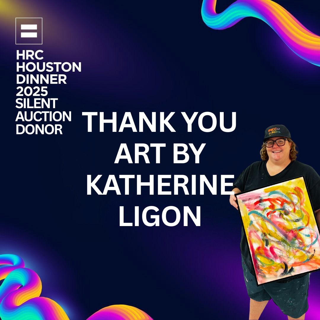 We’re grateful to Katherine Ligon for her contribution to this year’s HRC Houston Dinner silent auction.
Explore more of Katherine’s art at Winter Street Studios &amp; remember to support local artists!
#HRCHouston #SupportLocalArtists #WinterStreetStudios #SilentAuction #LGBTQArt
