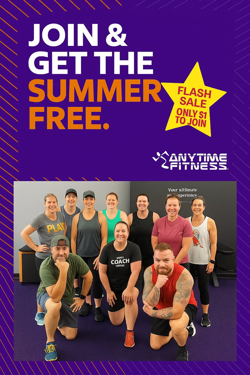AnytimePembroke's tweet photo. 🔥 FLASH SALE ALERT 🔥
This Memorial Day, join for ONLY $1 and get the entire summer FREE! ☀️🎉
Hurry—limited time only! #MemorialDaySale #SummerReady. https://t.co/DxUPUrlo86 https://t.co/JVAFWHQQk9