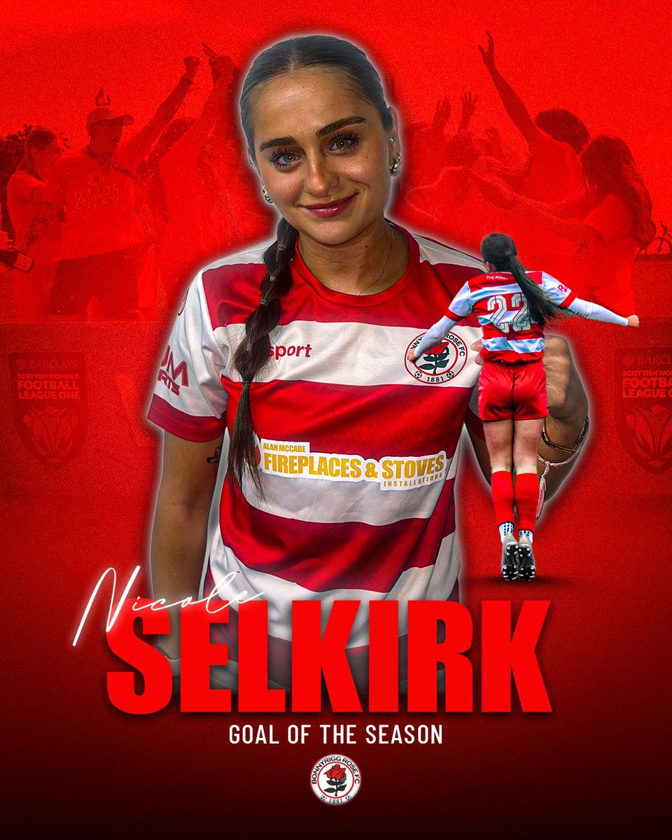 𝟐𝟎𝟐𝟒/𝟐𝟓 𝐆𝐨𝐚𝐥 𝐨𝐟 𝐓𝐡𝐞 𝐒𝐞𝐚𝐬𝐨𝐧 🏆

Congratulations to <a href="/NicoleSelkirk/">nicole</a> who is the winner of our Goal of The Season award for her absolute rocket of a strike against St Mirren 🚀

Nicole is sponsored by White Wolf Therapies 🤝🏻