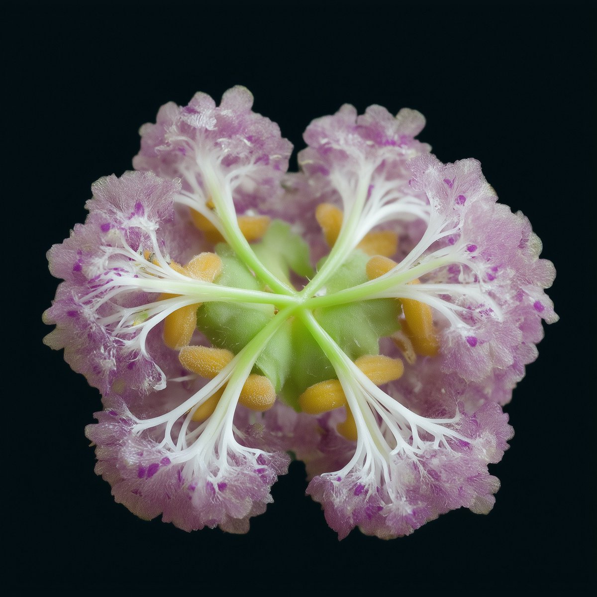 dbug_lc's tweet photo. sensitive petal-like extensions detect suitable conditions for the release of pollen buds #alien #organic #structure #flower #orchid #blender #ai #photo #collection #styleReference #art https://t.co/O9i6QVl1Rn