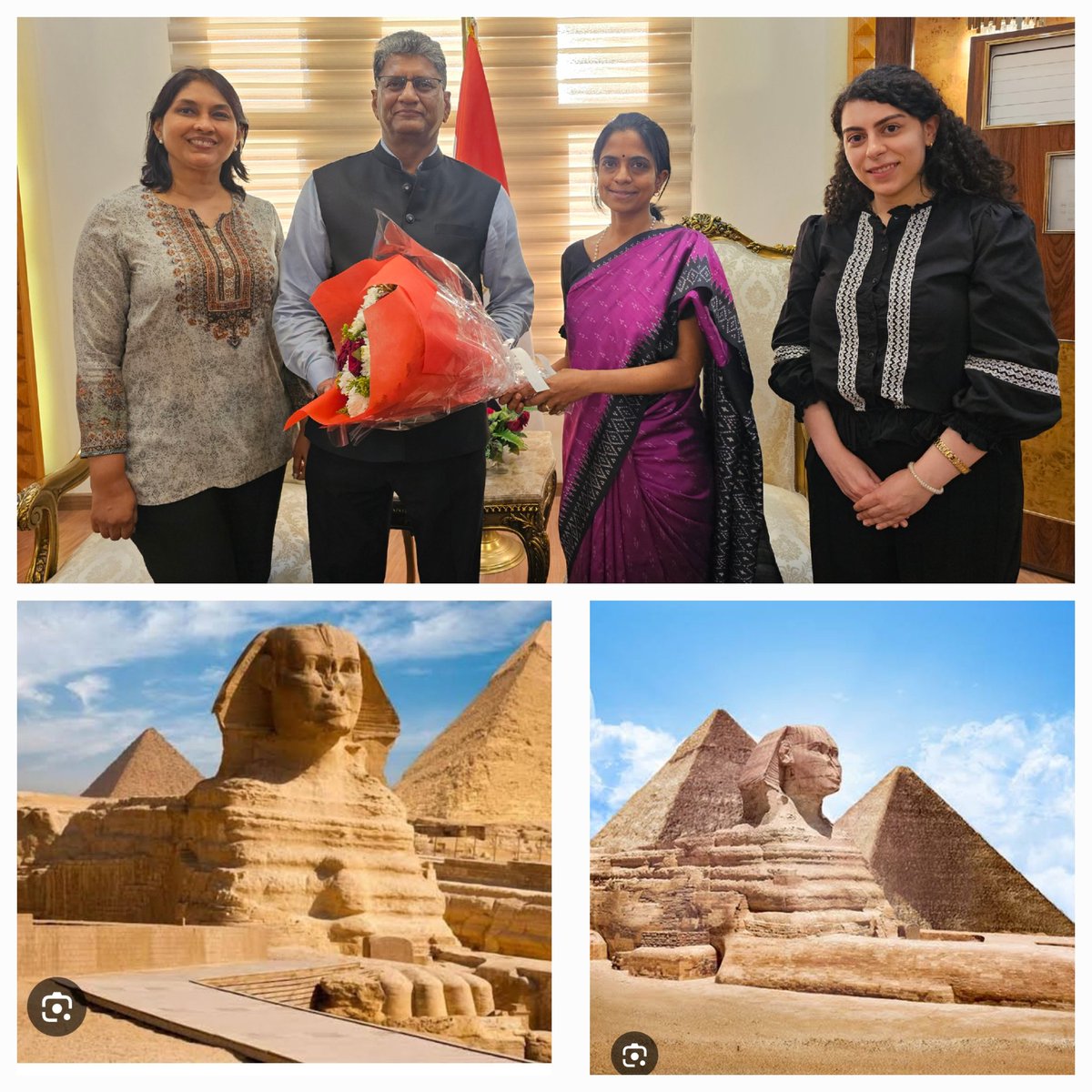 Returned today to #Cairo - after 29 years!  
Grateful for the warm welcome from <a href="/MfaEgypt/">Egypt MFA Spokesperson</a> and the DCM &amp; my colleagues from <a href="/indembcairo/">India in Egypt</a>.
Excited at the prospect of working on the rich strategic partnership between #India &amp; #Egypt <a href="/PMOIndia/">PMO India</a> <a href="/DrSJaishankar/">Dr. S. Jaishankar</a> <a href="/VikramMisri/">Vikram Misri</a> <a href="/MEAIndia/">Randhir Jaiswal</a>