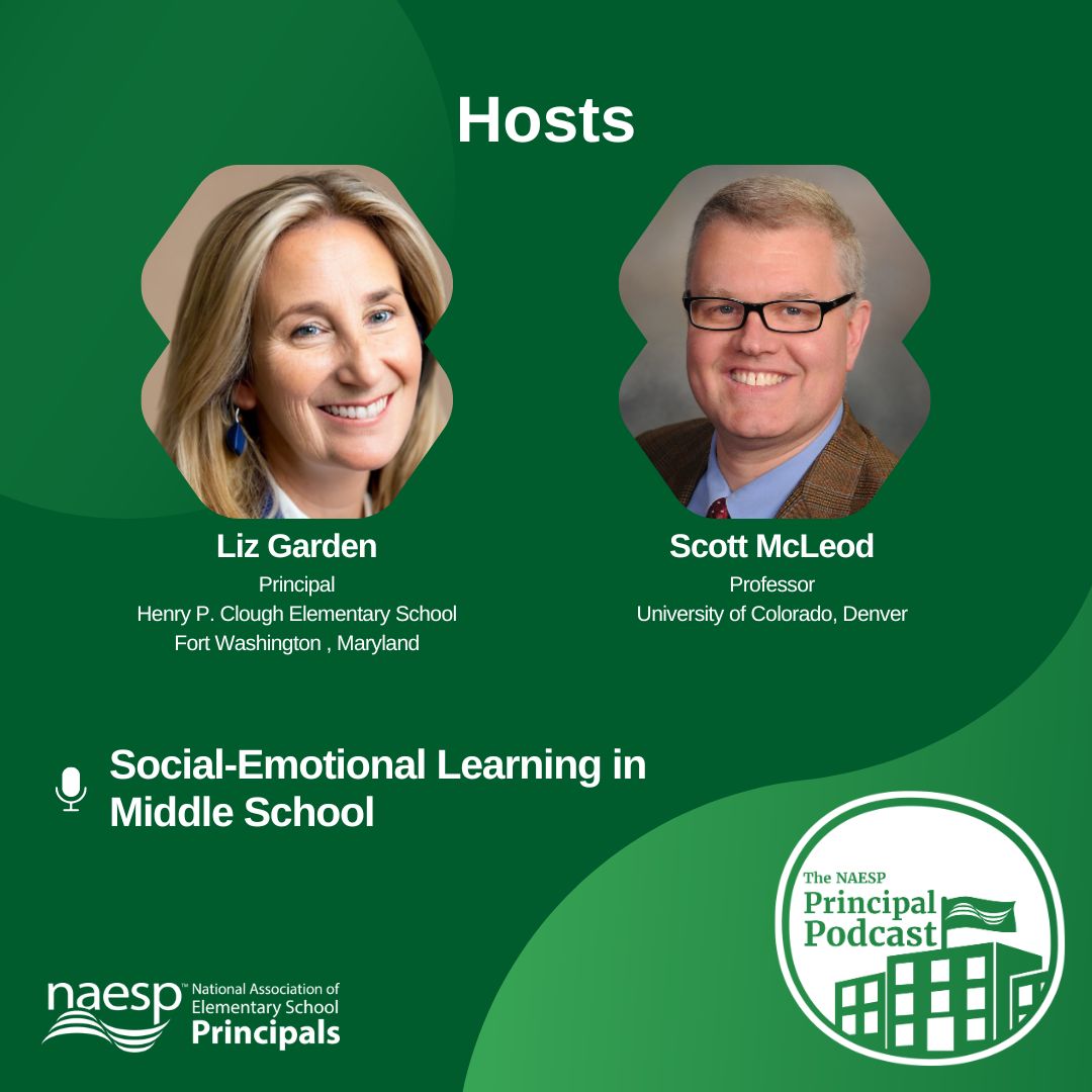NAESP's tweet image. 🎧 In our latest #PrincipalPodcast, Francesca Peck shares how #SEL is transforming the culture and character of middle-grade students.

Tune in with hosts @mcleod and @PrincipalGarden: naesp.org/resource/socia…

Don't miss it! #middlelevel