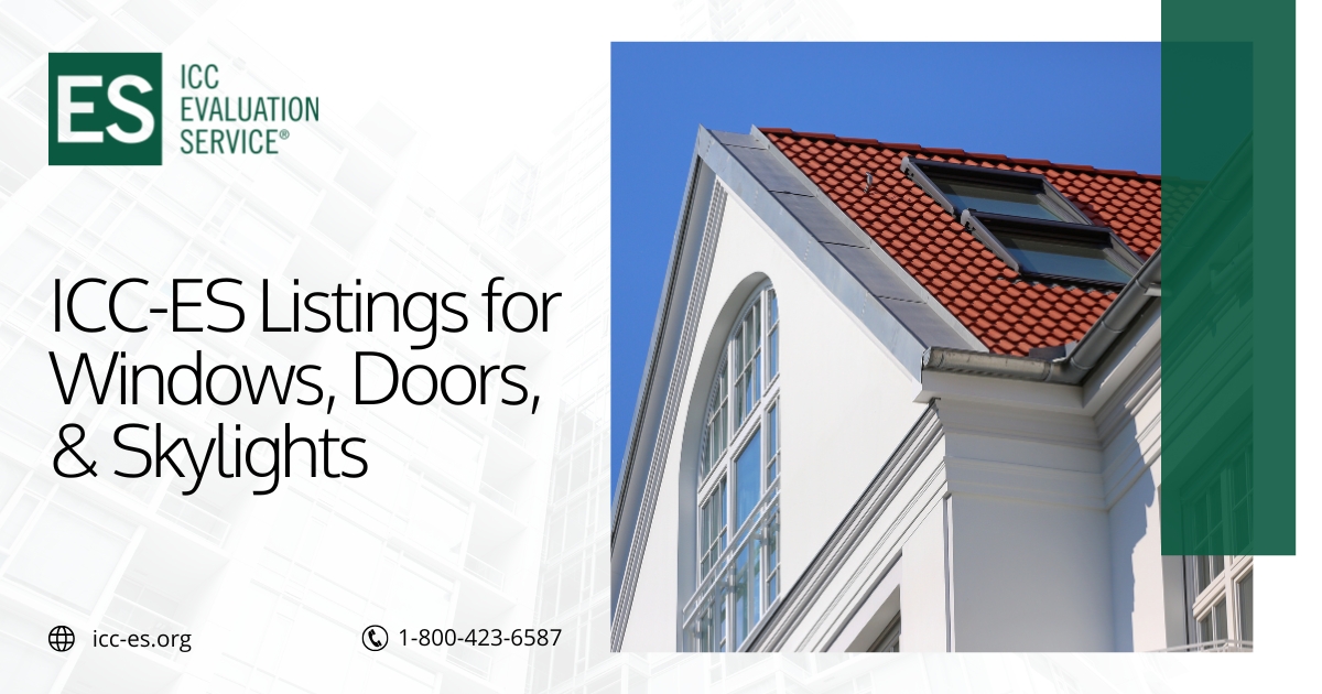 ICCEvalService's tweet image. Show proof of compliance with the North American #Fenestration Standard (AAMA/WDMA/CSA 101/I.S.2/A440) and simplify approvals. With ICC-ES listings, you get trusted, cost-effective certifications that code officials recognize. #windows #doors

Apply now: icc-es.org/wp-content/upl…