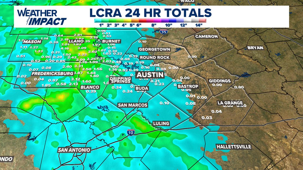 Hunt_Wx's tweet image. Love seeing some good rain totals in the Hill Country!