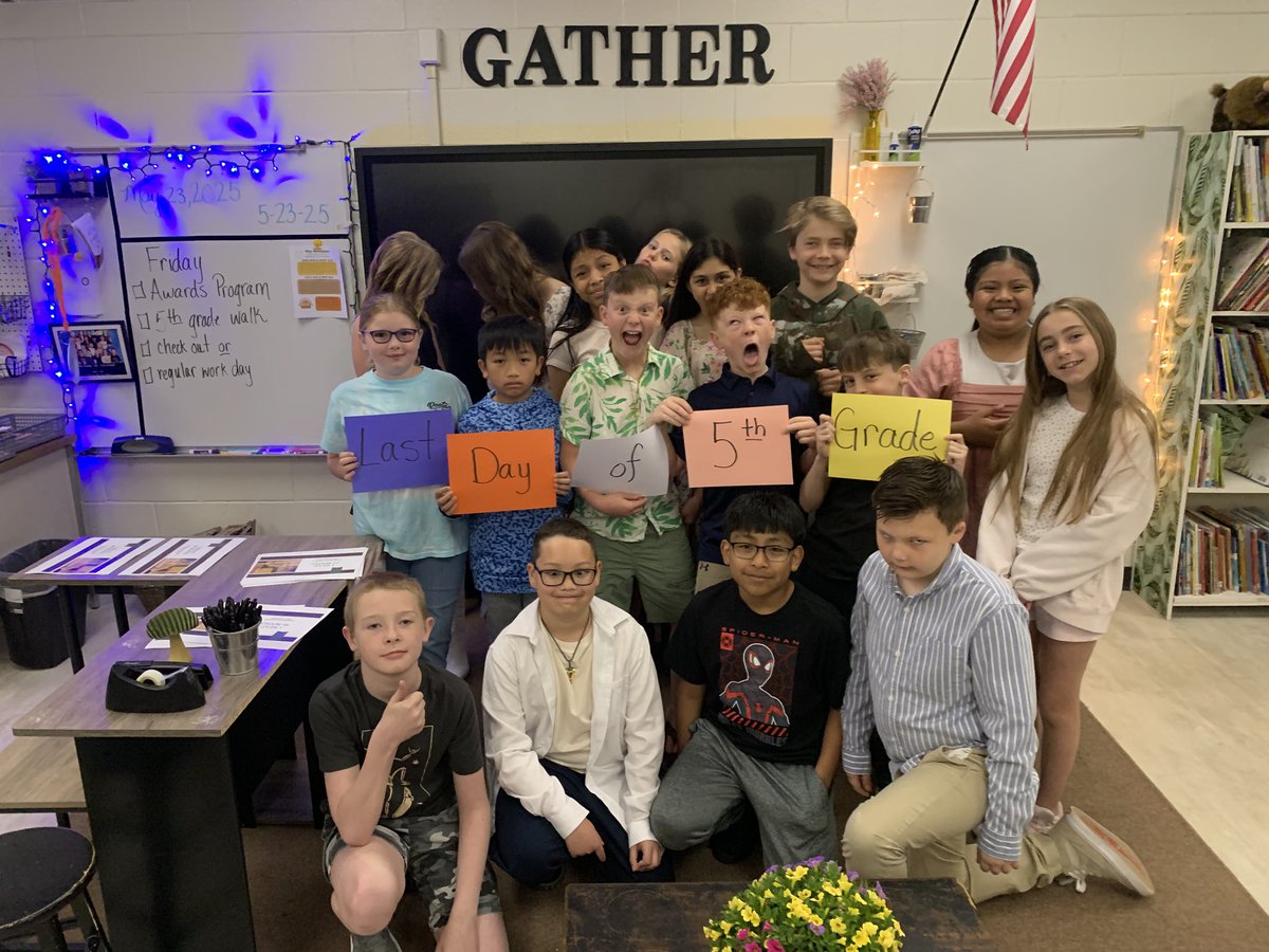 LessonsWithMsC's tweet image. Last day of 5th grade!