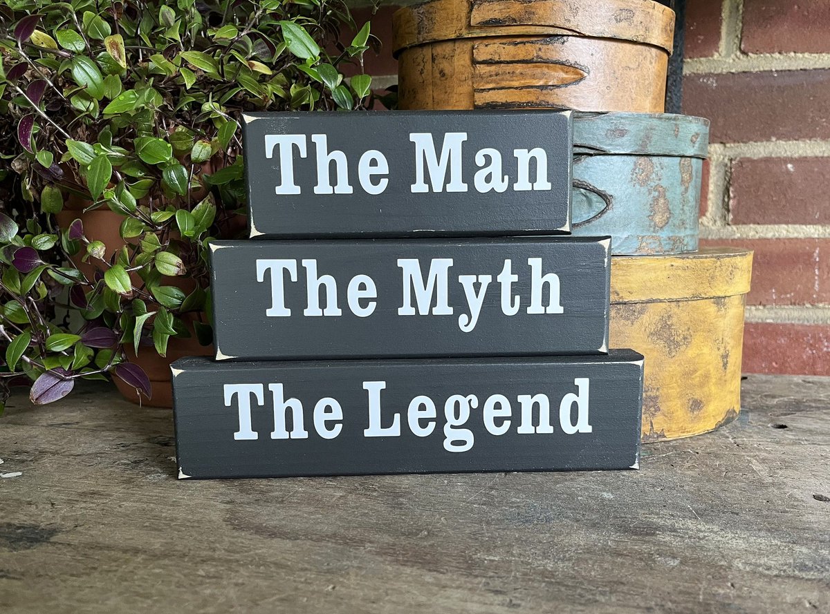 CountryWorkshp's tweet photo. Check out The Man-The Myth-The Legend Shelf Sitters #fathersday #dadgift #manmythlegend #smilett23 https://t.co/lbOz44jjqf https://t.co/uTaHiGi9CN