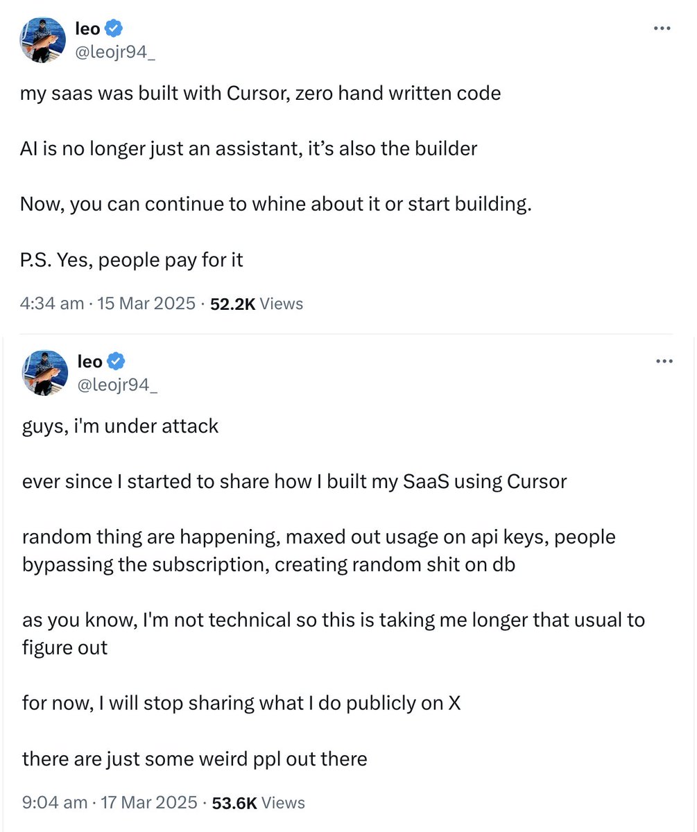 When companies start maintaining vibe-written code in production, are we going to see an unwinding similar to the way "full remote" led to "return to office"?