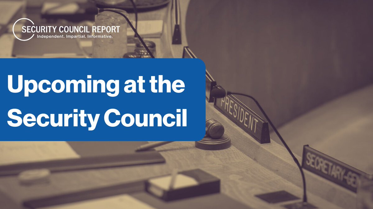 Security Council Report (@scrtweets) on Twitter photo On Tuesday afternoon (27 May), #UNSC members will hold an informal interactive dialogue on Libya and the EU naval force in the Mediterranean (<a href="/EUNAVFOR_MED/">Operation EUNAVFOR MED IRINI</a>).
◻️ Briefer: <a href="/eu_eeas/">European External Action Service - EEAS 🇪🇺</a> Director of Integrated Approach for Security and Peace Directorate Cosmin Dobran
→ Background: On Tuesday afternoon (27 May), #UNSC members will hold an informal interactive dialogue on Libya and the EU naval force in the Mediterranean (<a href="/EUNAVFOR_MED/">Operation EUNAVFOR MED IRINI</a>).
◻️ Briefer: <a href="/eu_eeas/">European External Action Service - EEAS 🇪🇺</a> Director of Integrated Approach for Security and Peace Directorate Cosmin Dobran
→ Background: