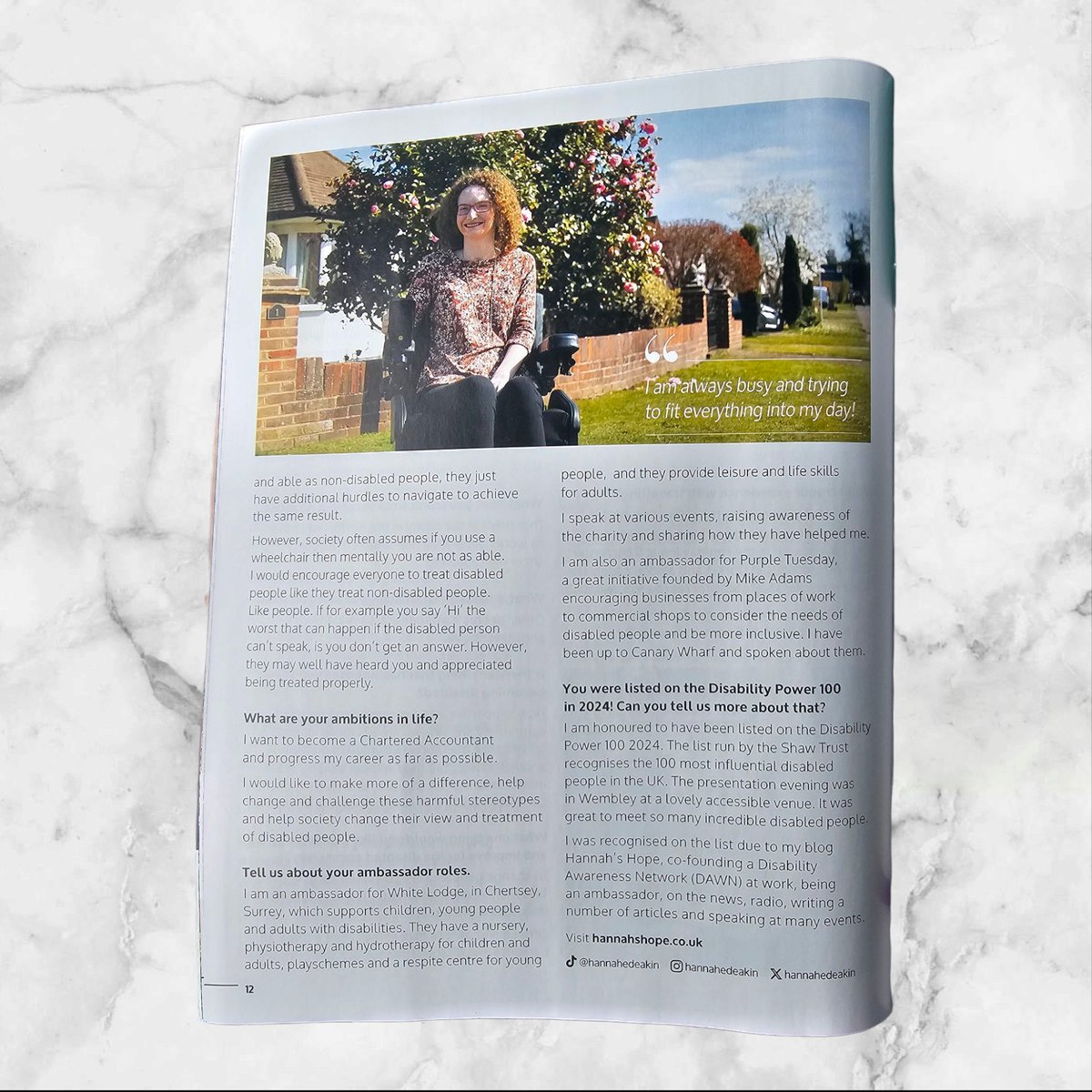 It is great to be featured in the CareCo Life's new magazine with a four page Q&amp;A with myself and a little feature and photo on the front too!

#CareCo #Disability #MobilityAids  #disabilitycampaigner