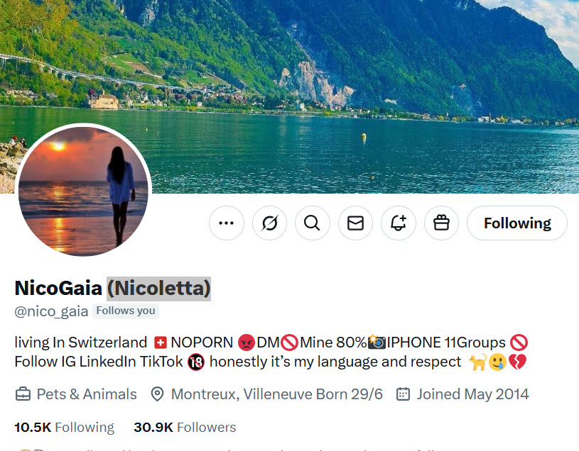 TrendingWWWandW ...............Luxury Travel Guide (@trendingwwwandw) on Twitter photo โค๏ธ ๐๐ฅฒ๐ Thanks for support,
NicoGaia (Nicoletta)
<a href="/nico_gaia/">NicoGaia (Nicoletta) Cookie ๐โโฌ๐</a>
living In Switzerland
Follow IG LinkedIn TikTok
Montreux, Villeneuve โค๏ธ ๐๐ฅฒ๐ Thanks for support,
NicoGaia (Nicoletta)
<a href="/nico_gaia/">NicoGaia (Nicoletta) Cookie ๐โโฌ๐</a>
living In Switzerland
Follow IG LinkedIn TikTok
Montreux, Villeneuve