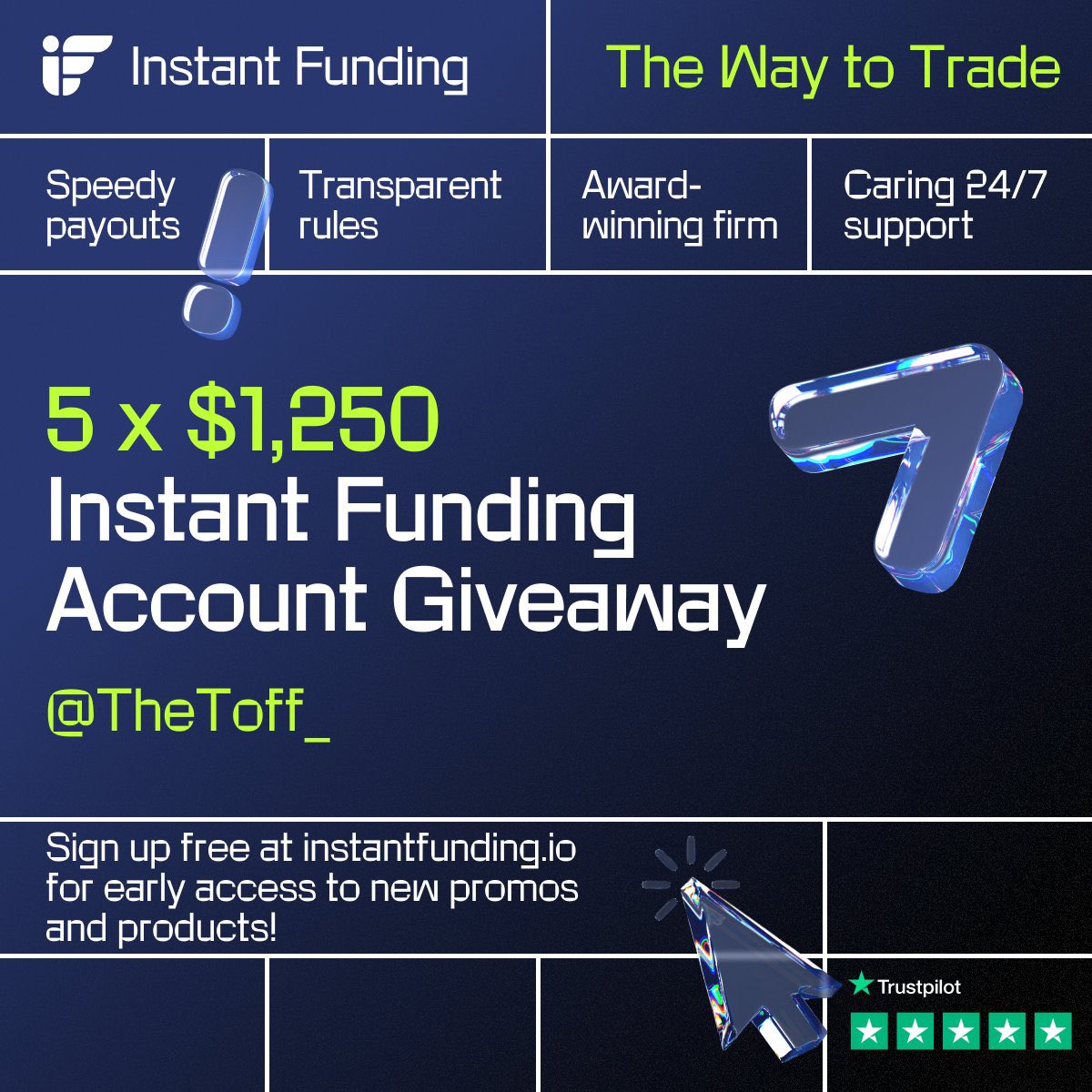 Toff (@thetoff_) on Twitter photo 5x $1,250 Instant Funding account giveaway with <a href="/InstantFunding_/">Instant Funding</a> !
Make sure to:
⚡ Like and retweet this post
⚡ Follow <a href="/InstantFunding_/">Instant Funding</a> , <a href="/TheToff_/">Toff</a> , <a href="/LewisM_IF/">Lewis | Instant Funding CEO</a>
Winners will be announced on June 4th!
Follow to be eligible to win!
Join Discord for more giveaways and 5x $1,250 Instant Funding account giveaway with <a href="/InstantFunding_/">Instant Funding</a> !
Make sure to:
⚡ Like and retweet this post
⚡ Follow <a href="/InstantFunding_/">Instant Funding</a> , <a href="/TheToff_/">Toff</a> , <a href="/LewisM_IF/">Lewis | Instant Funding CEO</a>
Winners will be announced on June 4th!
Follow to be eligible to win!
Join Discord for more giveaways and