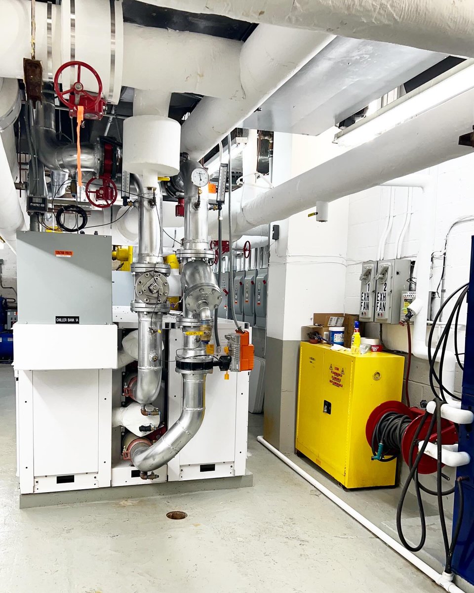 FSIArchitecture's tweet image. FSI designed and engineered the replacement of two chillers in this upper east side residential building. Besides the new chillers, the scope called for the replacement of the chilled water and condenser water pumps, new piping insulation and new ventilation.
#FSIArchitecture
