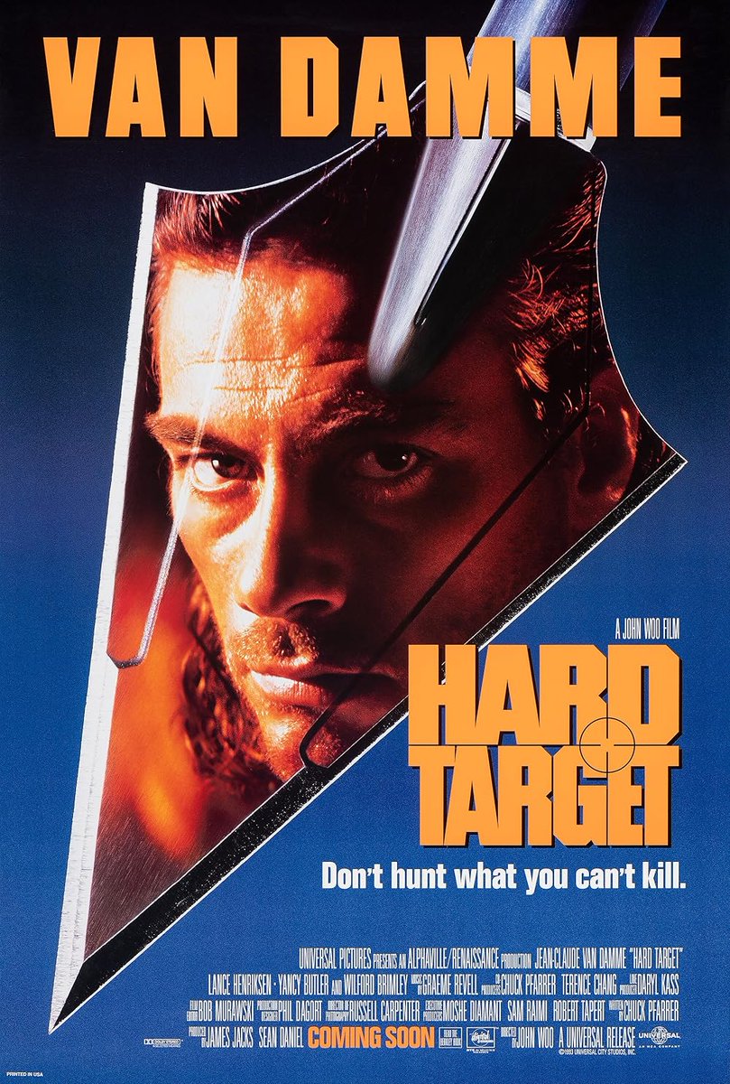 #NowWatching Hard Target (1993)

"Boudreaux is wounded. He's been pursued and harried across miles of open country. Now he's cornered and outnumbered 20 to 1. He's an annoying little fucking insect and I want him stepped on hard."

A John Woo double it is 🎬