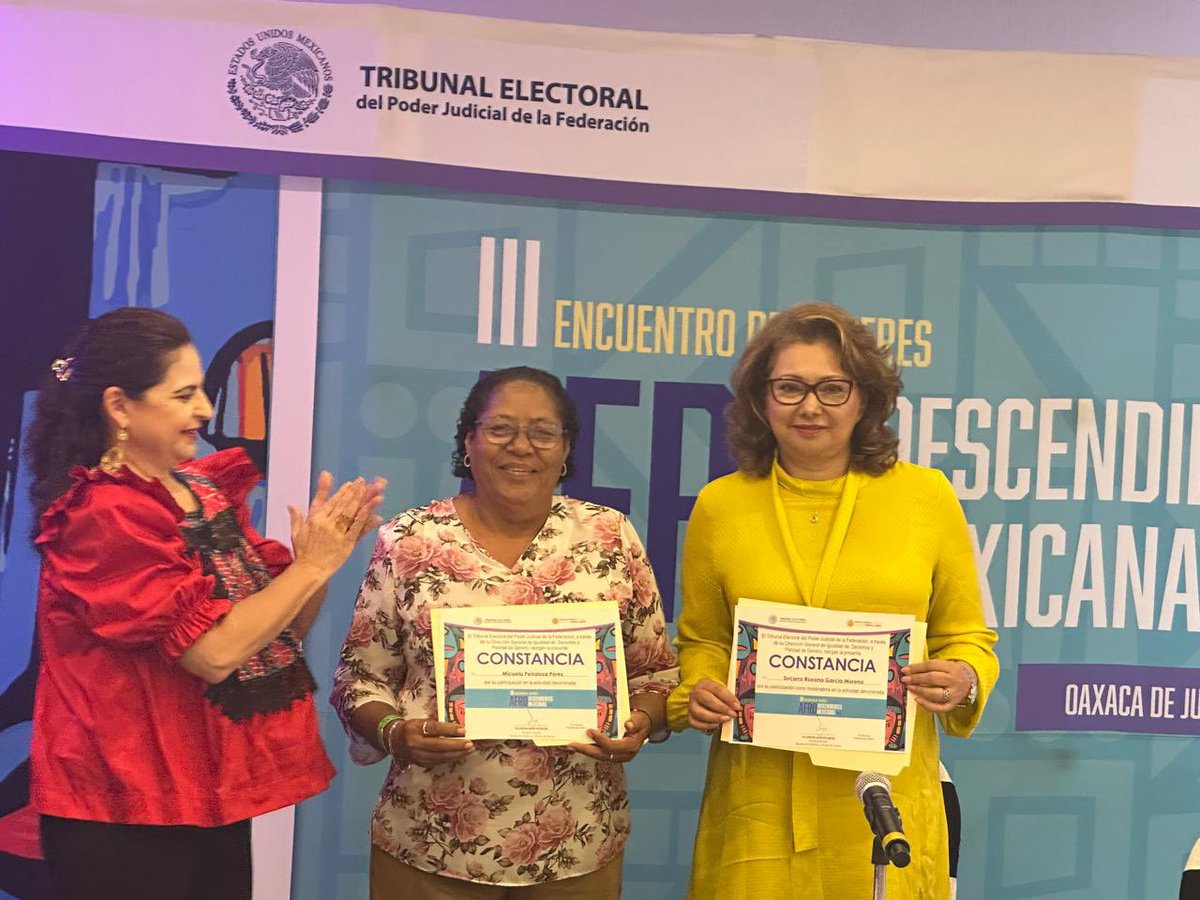 📌La Magda. <a href="/Roxgamo/">Roxana Garcia Moreno</a> participó en el III Encuentro de mujeres afrodescendientes y afromexicanas en Oaxaca. 

Agradecemos la invitación por parte del <a href="/TEPJF_informa/">TEPJF</a>