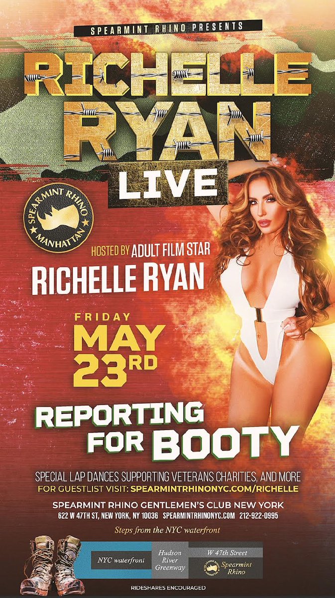 RICHELLE RYAN (@richelleryan) on Twitter photo Can't wait to see everyone tonight at <a href="/therhinonyc/">Spearmint Rhino NYC</a> 🎉 Come party with me and all the gorgeous dancers here Can't wait to see everyone tonight at <a href="/therhinonyc/">Spearmint Rhino NYC</a> 🎉 Come party with me and all the gorgeous dancers here