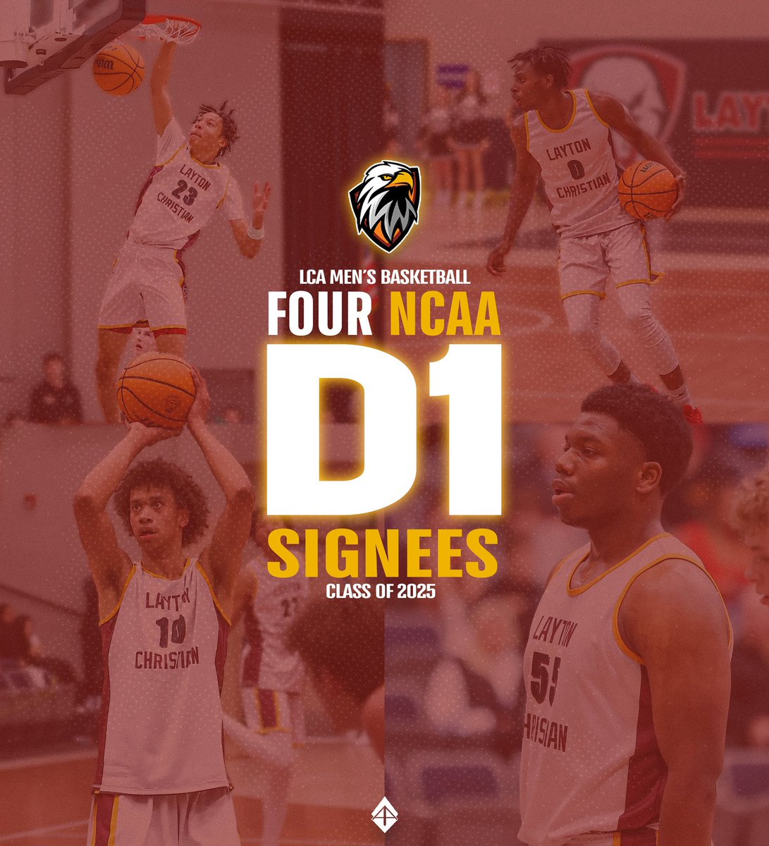 This past year, LCA was fortunate to have 4 of our guys sign to D1 schools. 
In addition to this, every senior who played on the national team was offered a college scholarship and will be continuing their journey at the next level next season!