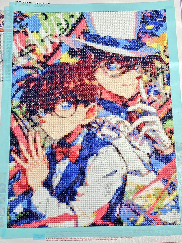 ダイヤモンドアート、4作目は、コナンです。
思ったより、アニメキャラがきれいに仕上がった気がします。

#ダイヤモンドアート 
#名探偵コナン