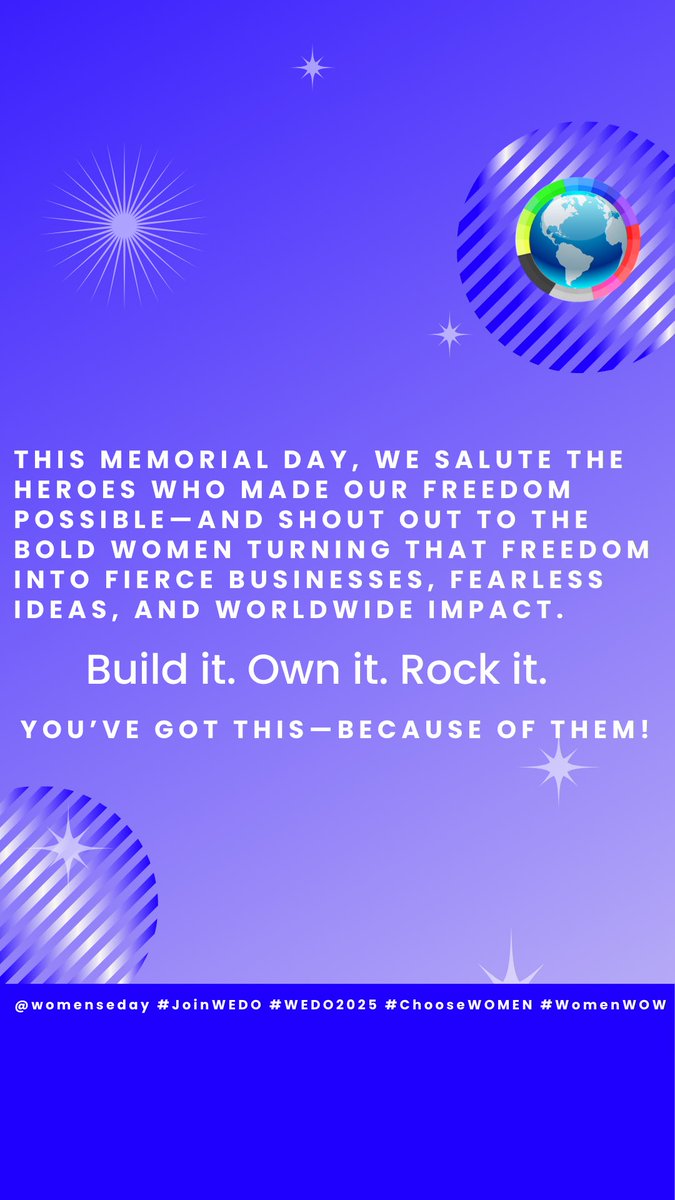 Happy Memorial Day! Grateful for all the HERoes! 

#joinwedo #choosewedo #wedo2025 #women #womenwow