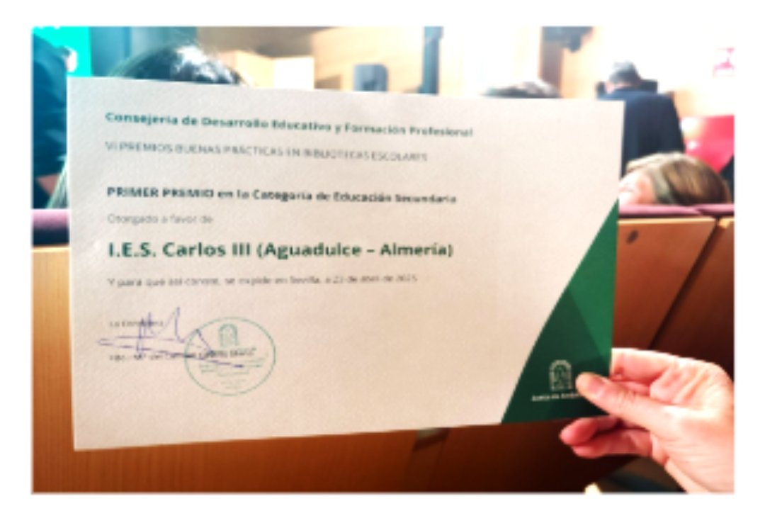 CarlosIII_IES's tweet photo. La mejor biblioteca escolar de Andalucía está en el IES Carlos III atendiendo a los Premios a la mejor Biblioteca escolar de Andalucía y Fomento a la lectura que entregó la Consejería de Desarrollo Educativo y Formación Profesional.
https://t.co/B2GNEwakVN https://t.co/8NV692R7sz