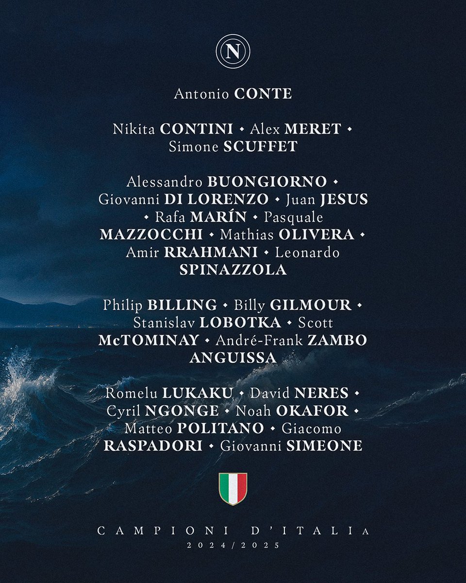 Partenope nun dorme, ma sogna sempre. ✨🧜‍♀️🩵🇮🇹

#4PARTHENOPE  #SCUDETTONAPOLI