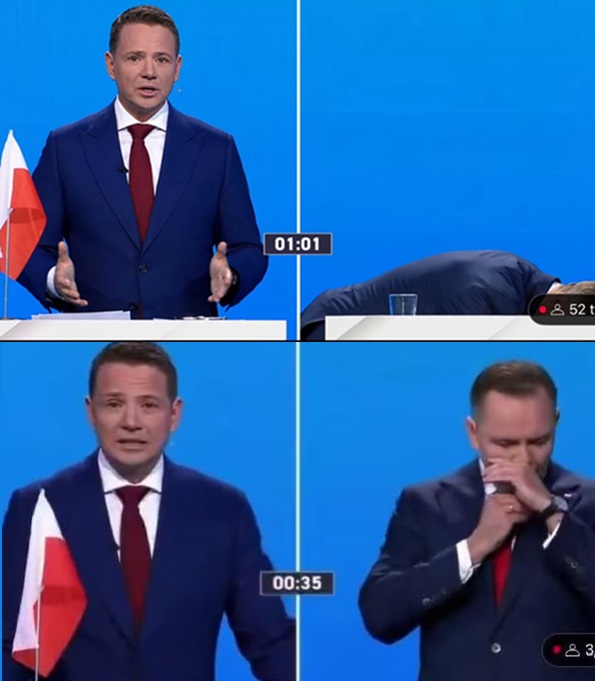 Nie mówcie, że to jest normalne zachowanie podczas debaty prezydenckiej.