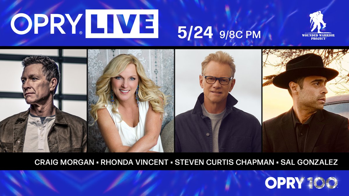 WWP (@wwp) on Twitter photo Tune in on 5/24 at 9 pm / 8c
Marine veteran & wounded warrior Sal Gonzalez joins Craig Morgan, Rhonda Vincent, and Steven Curtis Chapman on #OpryLive as the <a href="/opry/">Grand Ole Opry</a> salutes our troops.
👉 Watch for free on YouTube: youtube.com/watch?v=aVJrWH…
250 yrs of the U.S. Army • 100 yrs of the Tune in on 5/24 at 9 pm / 8c
Marine veteran & wounded warrior Sal Gonzalez joins Craig Morgan, Rhonda Vincent, and Steven Curtis Chapman on #OpryLive as the <a href="/opry/">Grand Ole Opry</a> salutes our troops.
👉 Watch for free on YouTube: youtube.com/watch?v=aVJrWH…
250 yrs of the U.S. Army • 100 yrs of the
