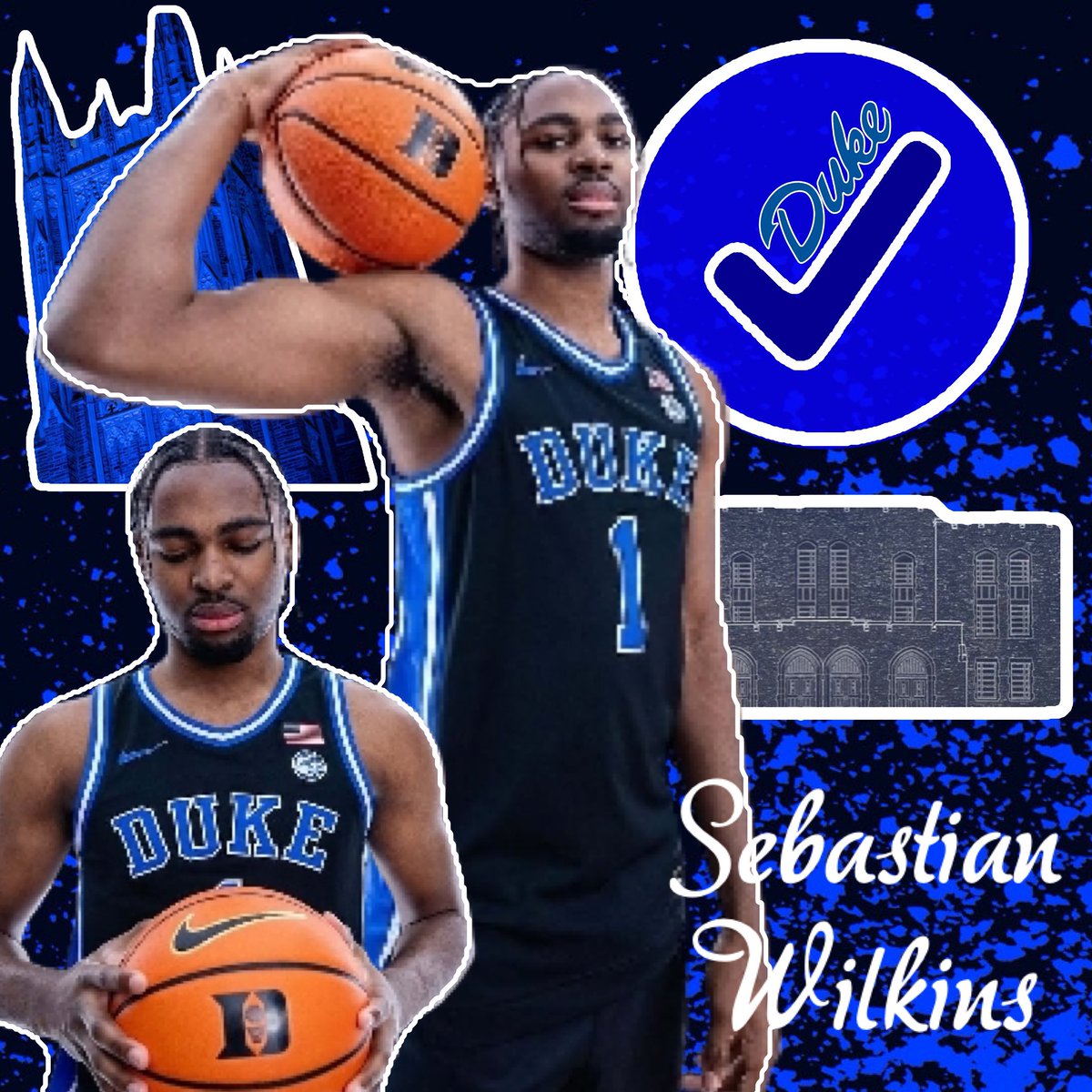 Duke_Wisdom's tweet image. 2025 4-star (after reclassifying) Sebastian Wilkins has committed to Duke 🙌😈