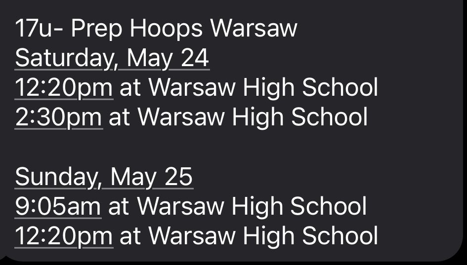 Gabriella_carson54 (@gabbycarson54) on Twitter photo I will be at the Indiana State Tournament in Warsaw this weekend with <a href="/SoilTeamBball/">TeamSoilBasketball</a>. Come catch a game 14u or 17u
<a href="/pgh_Danyle/">PrepGirlsHoopsDanyle</a> <a href="/PGHMichigan/">Prep Girls Hoops Michigan</a> <a href="/PGHCircuit/">Prep Girls Hoops Circuit 🏀</a> <a href="/MichHSBball/">Mich HS Bball</a> <a href="/CoachEvanBell/">Evan Bell</a>
#PGHIndianaState I will be at the Indiana State Tournament in Warsaw this weekend with <a href="/SoilTeamBball/">TeamSoilBasketball</a>. Come catch a game 14u or 17u
<a href="/pgh_Danyle/">PrepGirlsHoopsDanyle</a> <a href="/PGHMichigan/">Prep Girls Hoops Michigan</a> <a href="/PGHCircuit/">Prep Girls Hoops Circuit 🏀</a> <a href="/MichHSBball/">Mich HS Bball</a> <a href="/CoachEvanBell/">Evan Bell</a>
#PGHIndianaState