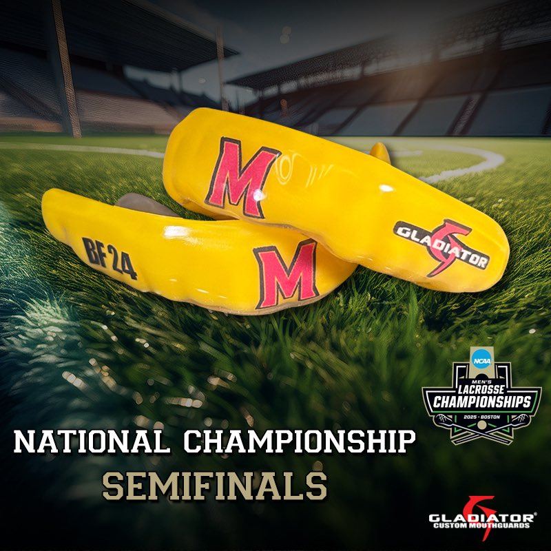 Gladiator Custom Mouthguards (@gladiatorguards) on Twitter photo Good Luck <a href="/TerpsMLax/">Maryland Men's Lacrosse</a> our #GladiatorTeam in the #ncaamlax Semifinals🏆🥍
#BeTheBest 🐢 #FearTheTurtle
GladiatorGuards.com/Lacrosse
#ncaalax #NCAA #ncaalacrosse #lacrossemouthguard #custommouthguard #customfit Good Luck <a href="/TerpsMLax/">Maryland Men's Lacrosse</a> our #GladiatorTeam in the #ncaamlax Semifinals🏆🥍
#BeTheBest 🐢 #FearTheTurtle
GladiatorGuards.com/Lacrosse
#ncaalax #NCAA #ncaalacrosse #lacrossemouthguard #custommouthguard #customfit