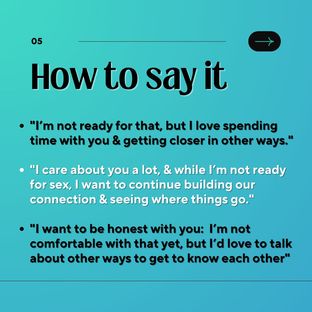 RelationshipsIF's tweet photo. It is important to speak up for yourself &amp; communicate your boundaries.  But that can be hard.. how should you say 'no'? Swipe to find out! (Part 2 of 2) #Consent #YesMeansYes #NoMeansNo #IAsk #AskFirst #HowTo #GotConsent #RelationshipGoals #Communication #LakeCounty #Ohio #Canva https://t.co/349dbScE0V