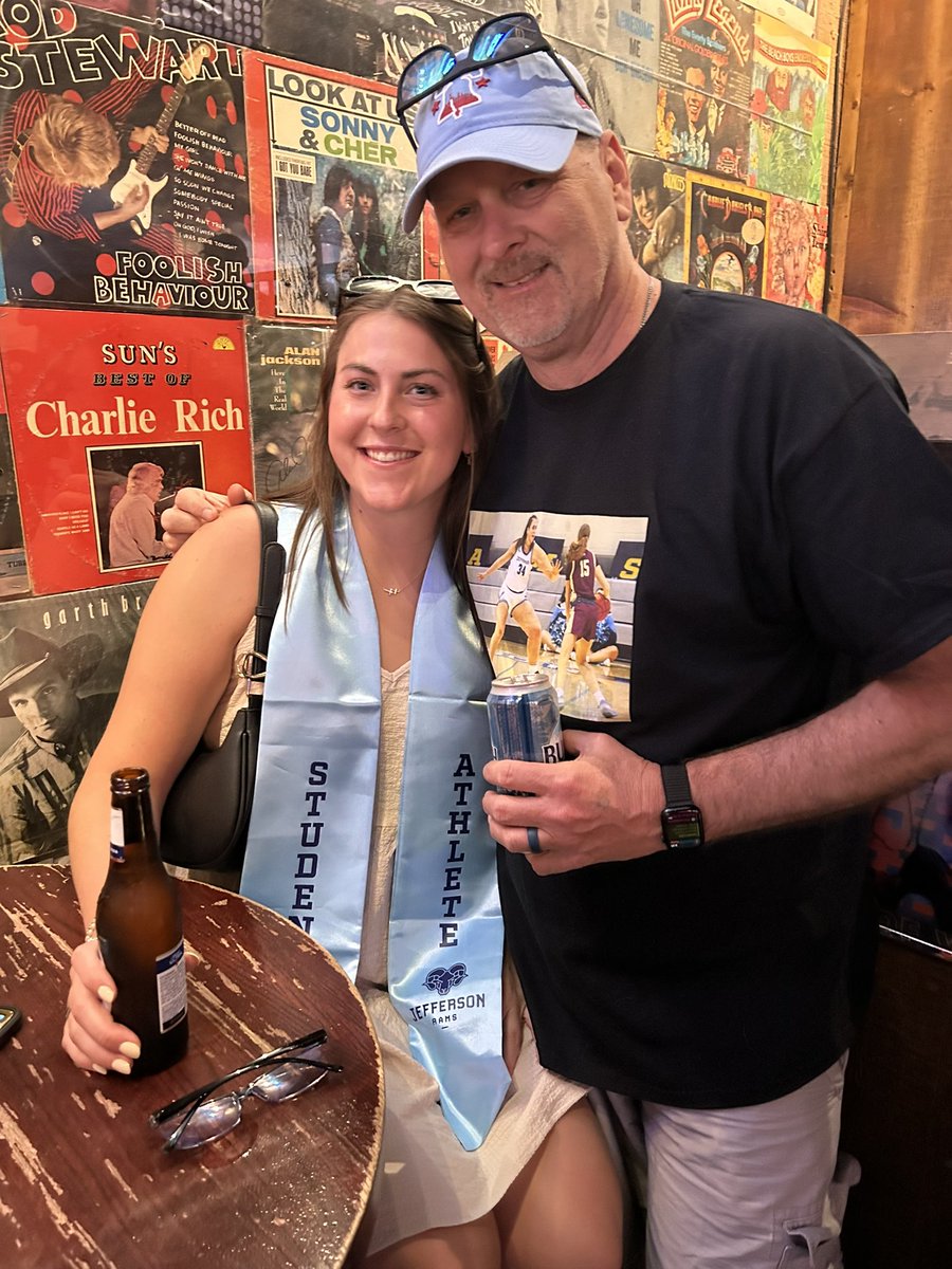 murf1129's tweet photo. Celebrating the Masters Graduate in Nashville. #JeffersonUniversity #womensbasketball https://t.co/bIZ6PT04ZA