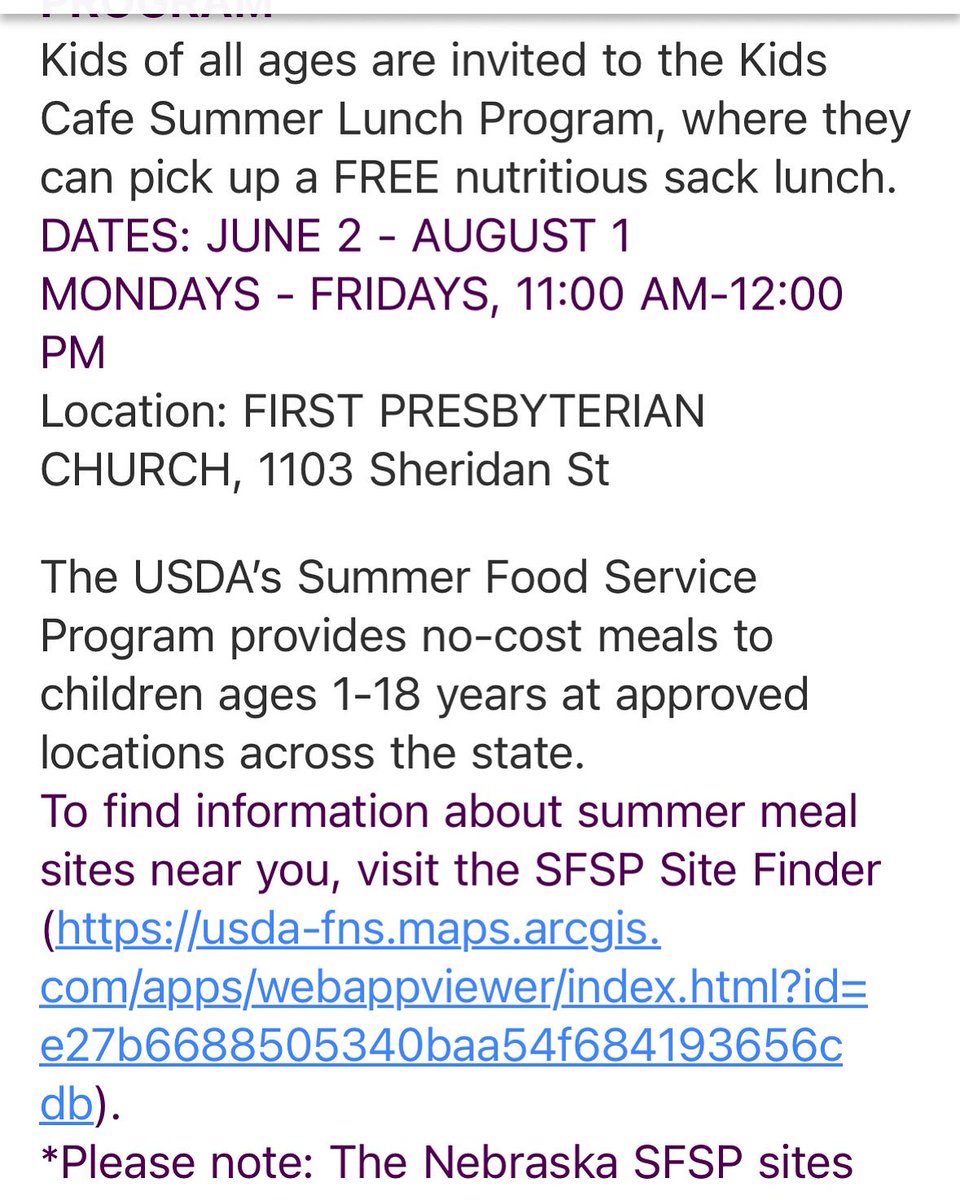 KIDS CAFE FREE SUMMER LUNCH PROGRAM