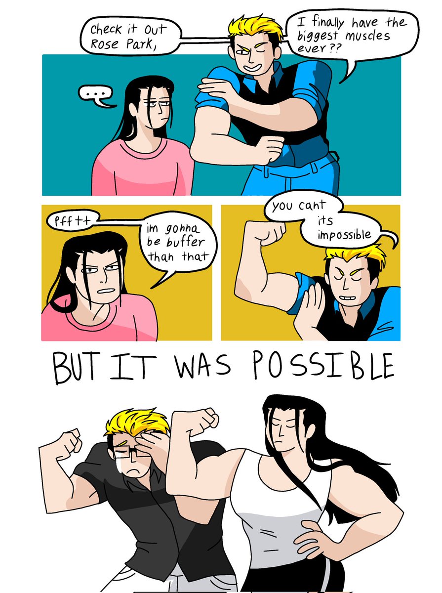 NatySabrina2's tweet photo. Gun Park/Yamazaki is the father of Rose Park/Yamazaki.

Uncle Goo:💪🏻😭pov:"like Gun like Rose is muscles??"
Rose Park:💪🏻😤pov:"Thanks, Uncle Goo...Praised is Mine"
#lookism #lookismfanart #gundan #gunseok #rosepark #gookim https://t.co/WvEpauyUfi