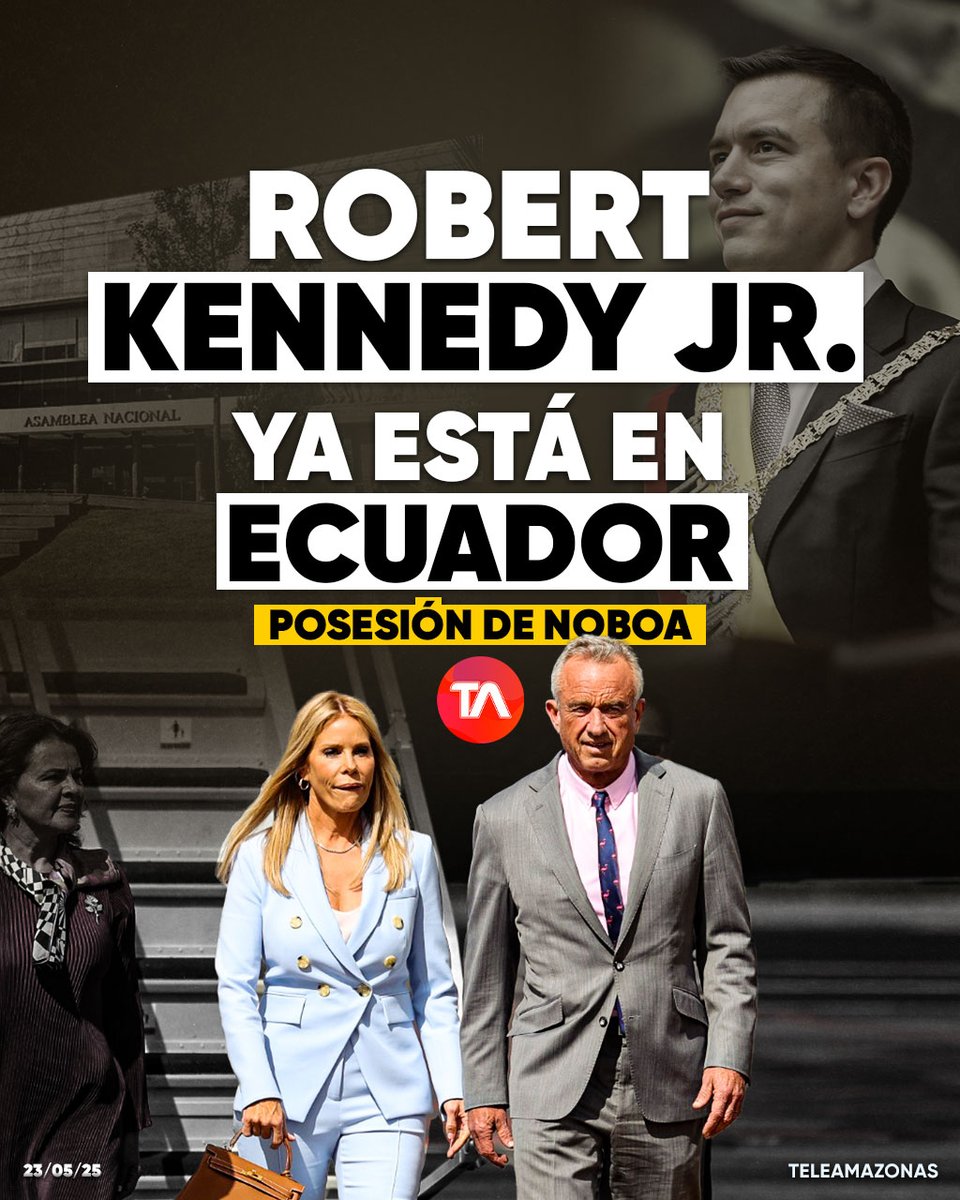 #POSESIÓN | El secretario de Salud de EE.UU., Robert Kennedy Jr., ya está en Ecuador para la posesión de Daniel Noboa. Detalles ow.ly/Ac8450VY5S0