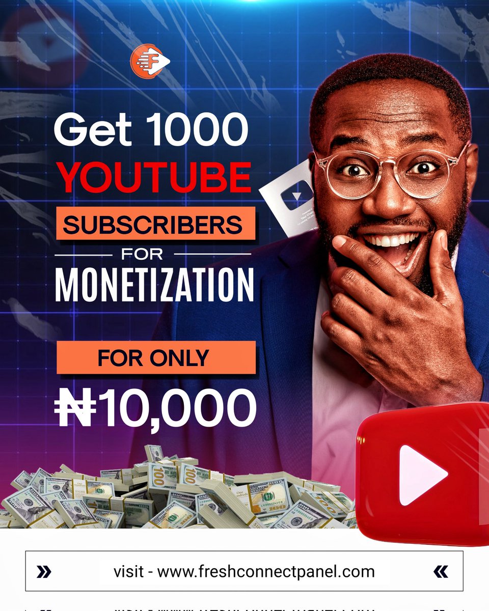 freshconnectpnl's tweet photo. GET YOUR YOUTUBE ACCOUNT MONETIZATIZED FOR N10,000 ONLY π₯°
Click ππ
https://t.co/6T3nQX4elN
to Get started βΆοΈ
For queries or inquiries, send us a DM π©
#youtube #monetized #freshconnectpanel
#growwithfreshconnect #youtubsubscribe #creators #techtrends #monetization https://t.co/VpU8w3BjA2