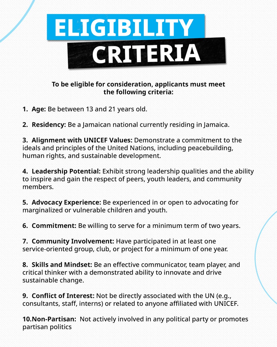 UNICEFJamaica's tweet photo. ๐ฃ๏ธThis is your chance to represent your peers, raise your voice & help shape decisions that affect children & young people across the island.
๐
Apply by June 7, 2025
๐https://t.co/bEaPiVNFEX
#YouthVoices
#ForEveryChild
#ChildMonth2025
#ChildMonthJA https://t.co/WtUSU9ymKz