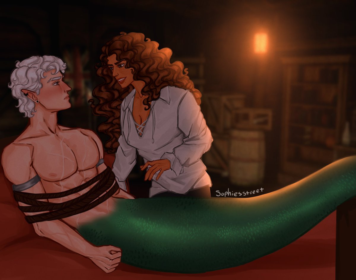 Happy Mermay everyone!! This is kinda a pt 2 to last years post where pirate hermione captures merman Draco. She’s definitely planning on using him for her own nefarious reasons😏

#dramione