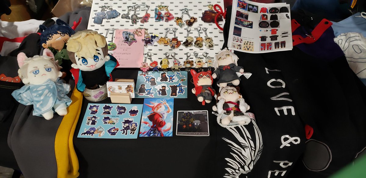 All set up at anime north at i72!!!! Come say hi! I finally have all my apparel with me and for sale! 😈 Limited amounts of stock today though!!
#animenorth #artistalley