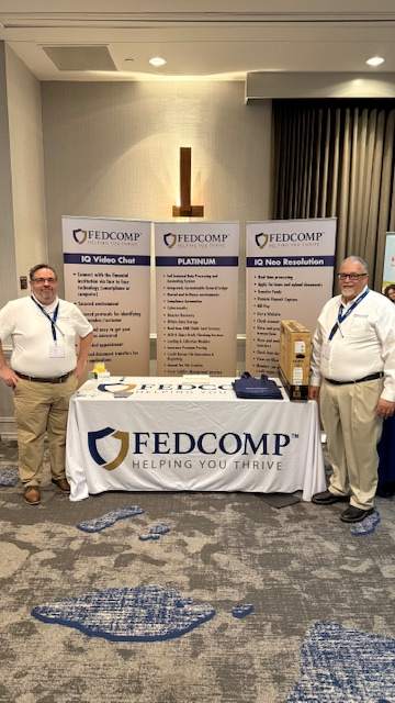 Fedcomp_Inc's tweet photo. The WVCUL Annual Meeting was held in April in Charleston, WV. David and Trevor greeted the credit union participants at the FedComp booth. The FedComp Users Meeting was a highlight of the meeting with great discussion and presentations. https://t.co/EzBGkm4UiA