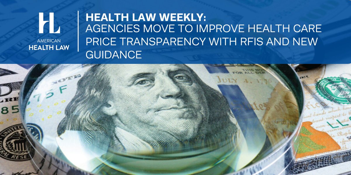 From Health Law Weekly:

The Departments of Health and Human Services, Labor, and Treasury announced May 22 a series of steps aimed at improving health care price transparency.

Read more: americanhealthlaw.org/content-librar…