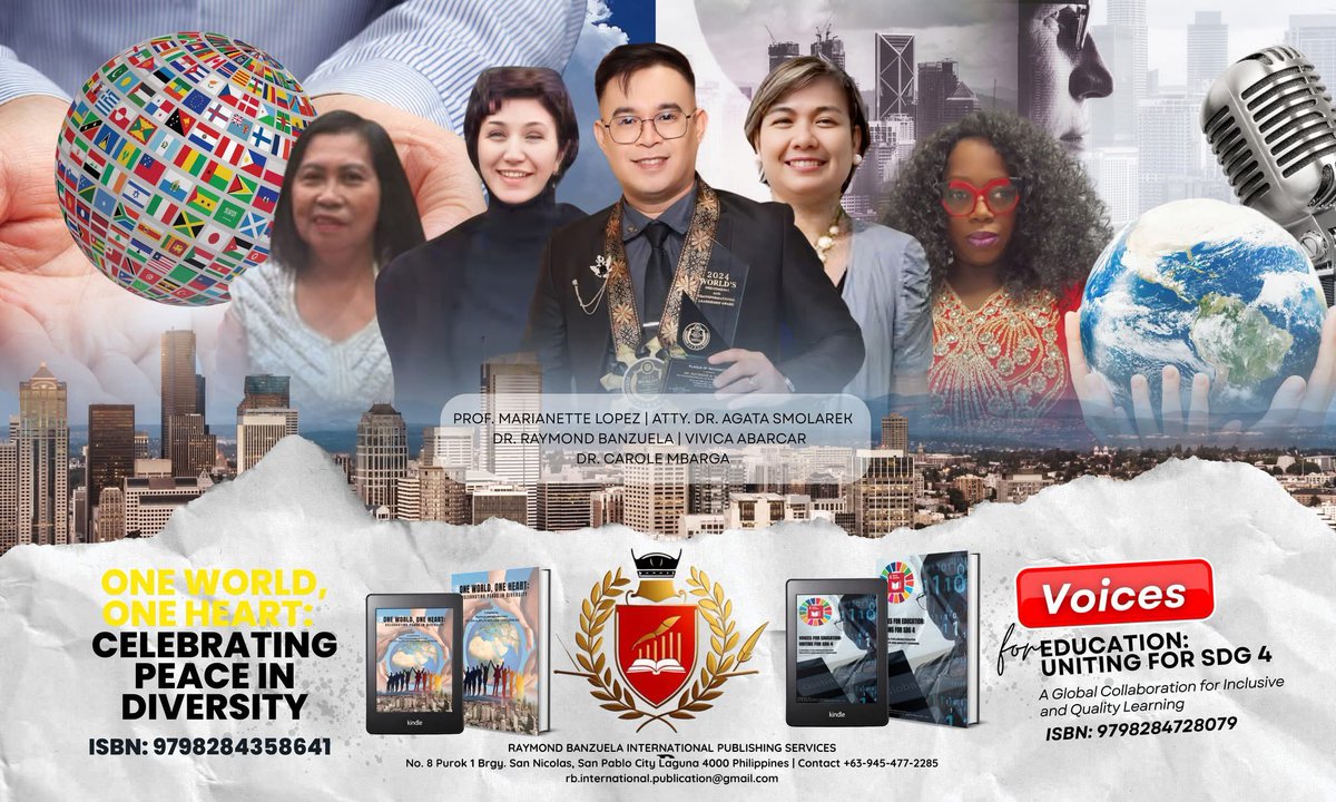ProfGraceMbarga's tweet photo. REPRESENTING CAMEROON🇨🇲🇨🇲
#bookcollab #amazonprime #bookedandbusy #MiracleMonthOfMay #AmazonAuthor
🌟 Thrilled to announce that five international authors from the Philippines, Poland, and Cameroon have confirmed their participation in our upcoming collaborative book projects! 📚✨
🎉 Titles & ISBNs:
📘Book 1: - "One World, One Heart: Celebrating Peace in Diversity" (ISBN: 9798284358641) Explore stories, research, and initiatives that promote understanding, harmony, and intercultural dialogue. Celebrate the beauty of diversity and unity across global communities.
📕Book 2: - "Voices for Education: Uniting for SDG 4 - A Global Collaboration for Inclusive and Quality Learning" (ISBN: 9798284728079). Share innovative practices, policies, and experiences that advance inclusive, equitable, and quality education for all