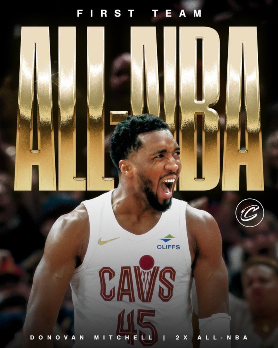 HoodiGarland's tweet image. Donovan Mitchell this season:
— Best player on #1 seed in East
— Finished top 5 in MVP voting
— 27.4/5.2/5.7 on 44/37/82 per 36
— 29.6/4.7/3.9 in 32 MPG in playoffs
Well deserved All-NBA First Team selection.