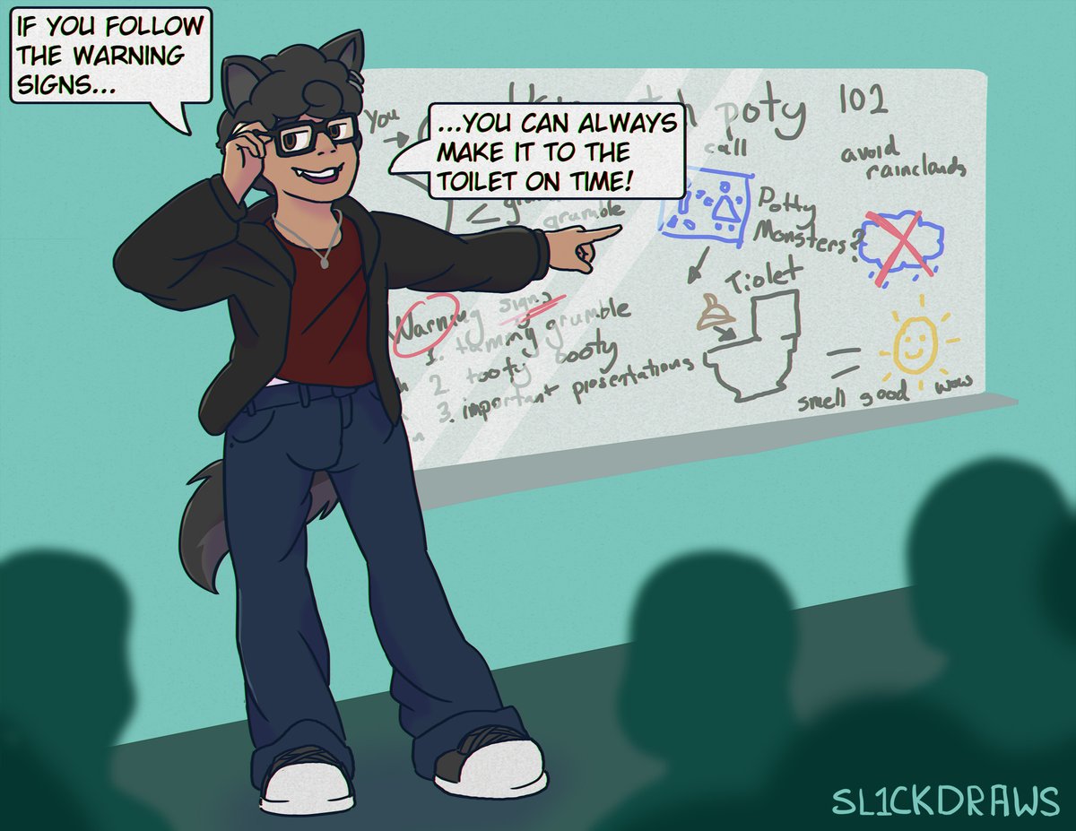Sl1ckDraws's tweet image. Reading theory doesn't help you potty train
Art trade with @CookiePamps