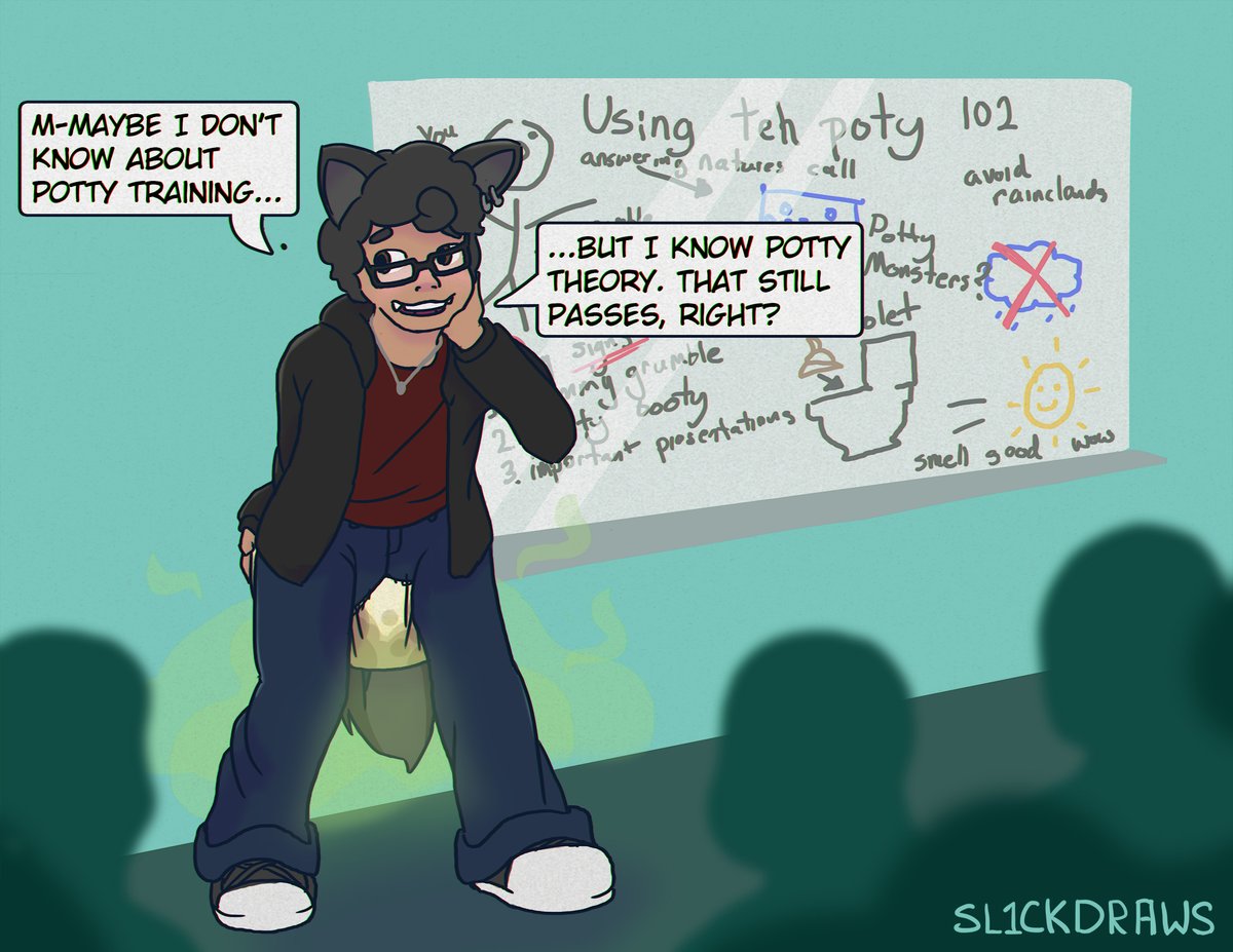 Sl1ckDraws's tweet image. Reading theory doesn't help you potty train
Art trade with @CookiePamps