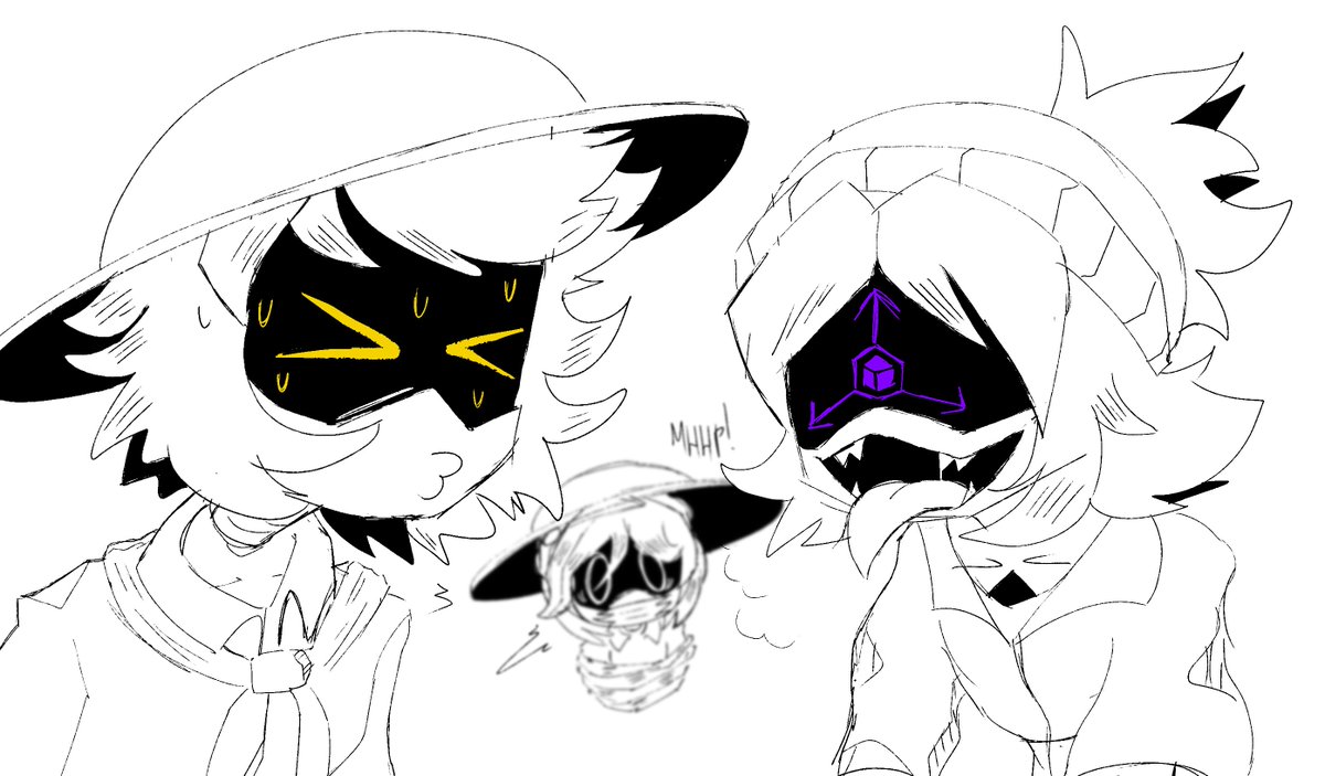 AVirtuous_Saint's tweet image. Third wheeler
(one wants a kiss, the other is FREAKY)
#murderdrones
