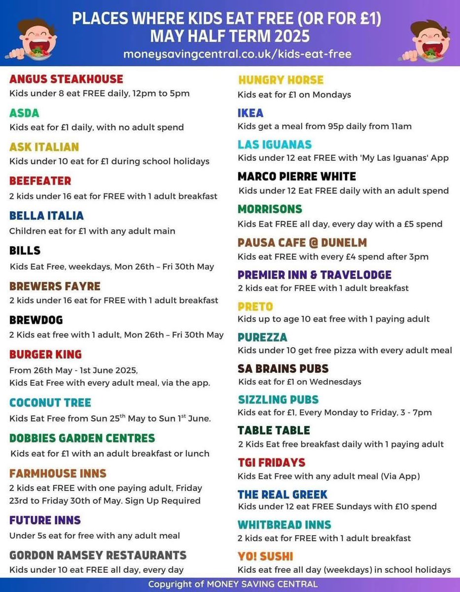 RachelFosterOE's tweet photo. Kids eating free or cheaper this half term - please repost wherever this may help … #costoflivingcrisis #puttingchildrenfirst https://t.co/5GJSMygyh6