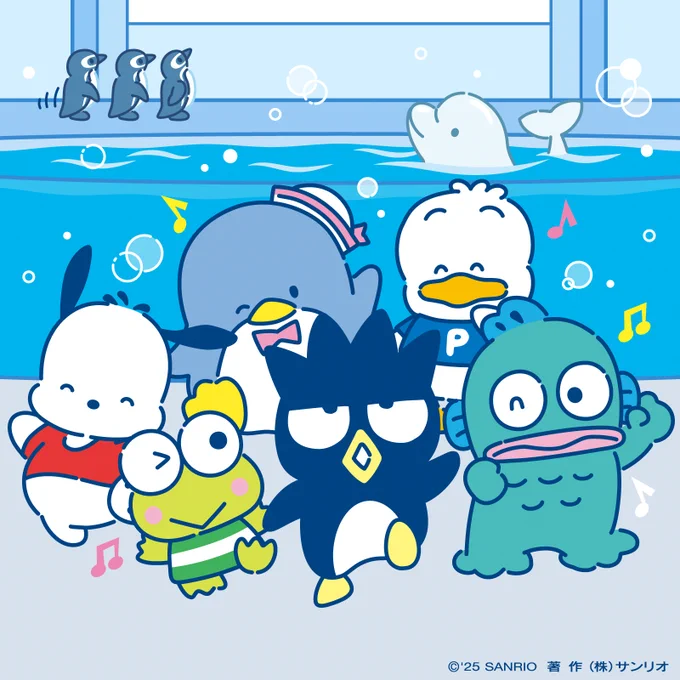 ばつ丸「6/7(土)はシーパラでオレさまたちのライブがあるぞー!」けろっぴ「すっごいワクワクするー」ハンギョドン「ね〜!」ポチャッコ「ドッキドキ〜!」サム「遊びにきれくれたら嬉しいな〜 」ペックル「予定あけといてね〜!」はぴだんぶい 